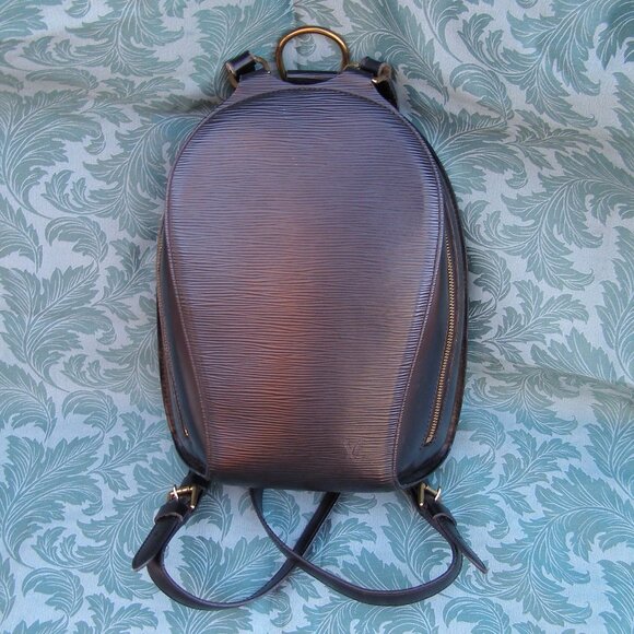 Authentic LOUIS VUITTON Black Epi Leather Mabillon Backpack Bag - Picture 2 of 16